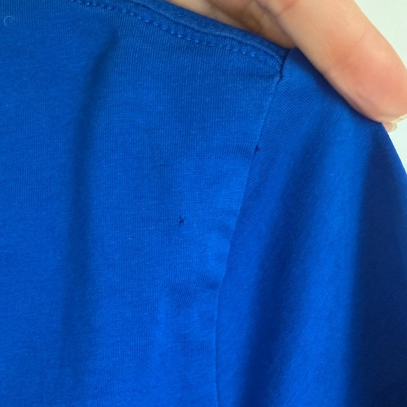 Burberry Royal Blue V-Neck Women's Tee | XL - Picture 8 of 8